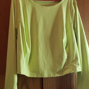 Old Navy Women's Neon Lime Long-Sleeve Active Top
